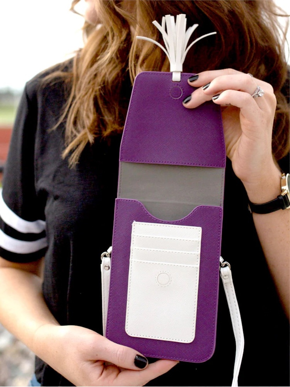 K. Carroll Accessories Harper Crossbody Purple and White Harper Crossbody